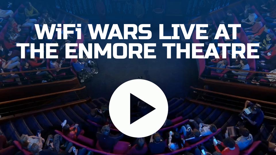 <b>WiFi Wars Live at the Enmore Theatre - 360 Video</b><p>Join Steve and Rob live on stage at the Enmore Theatre with special guests Glenn Moore and Felicity Ward</p>